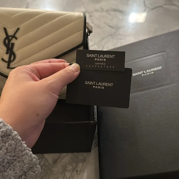 YSL classic monogram woc matalasse chevron leather - Picture 7 of 11